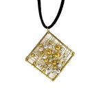NC4442 Floating Beads Square Pendant