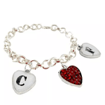 B2420 Initial Heart Charm Bracelet