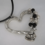 NC4404IP Wrapped Silver Heart Necklace