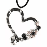 NC4404IP Wrapped Silver Heart Necklace