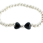 B2414 Silver Bow Bracelet