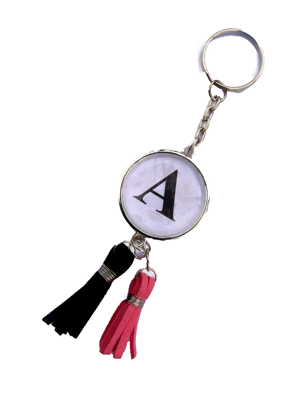 M3418 Initial Tassel Keychain