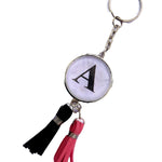 M3418 Initial Tassel Keychain