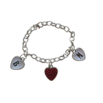 B2420 Initial Heart Charm Bracelet