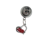 M3454 Initial Pin with Heart Charm