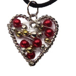 NC4443 Floating Beads Heart Pendant