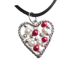 NC4443 Floating Beads Heart Pendant