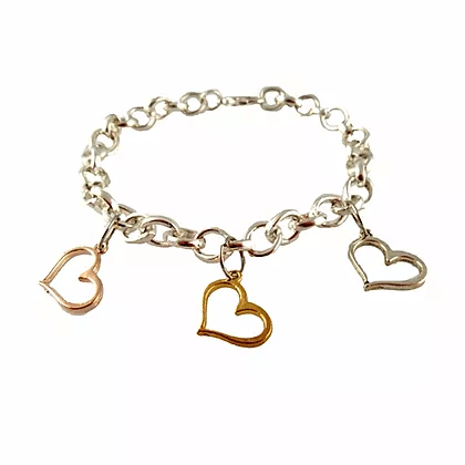 B2404 Heart Charm Bracelet