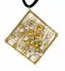 NC4442 Floating Beads Square Pendant