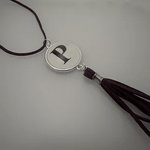 NC4410 Initial Tassel Necklace
