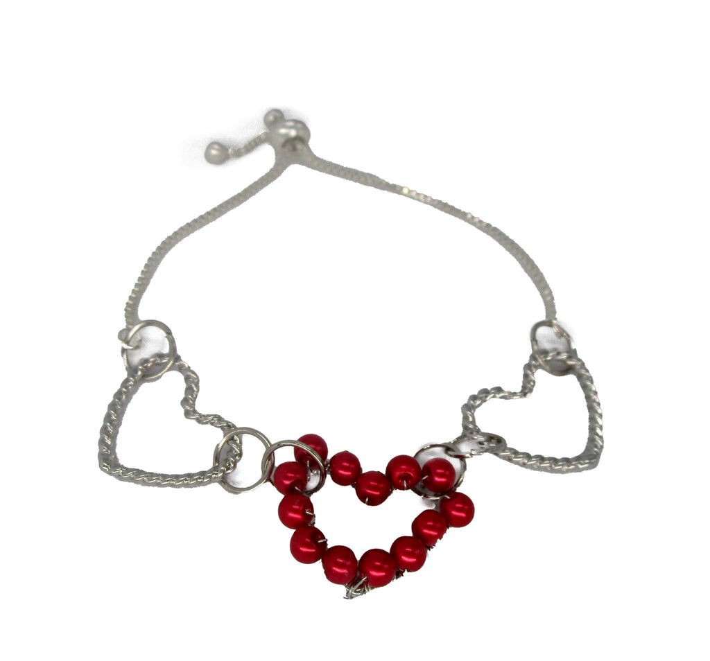 B2421IP Heart Slide Bracelet