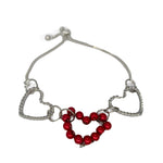 B2421IP Heart Slide Bracelet